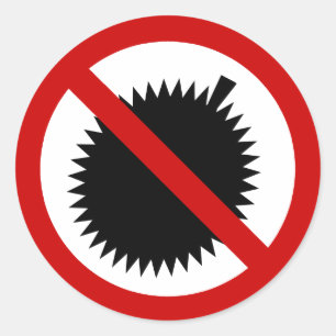 KEIN Durian-tropische Frucht ⚠ thailändisches Runder Aufkleber