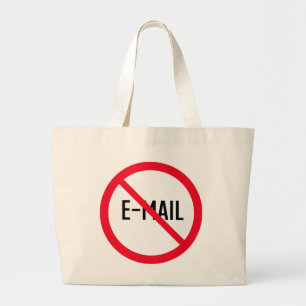 Kein E-Mail Red Circle Sign   Jumbo Tote Bag Jumbo Stoffbeutel