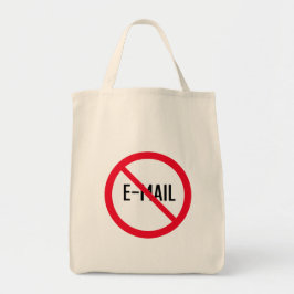 Kein E-Mail Red Circle Sign | Lebensmittelverpacku Tragetasche