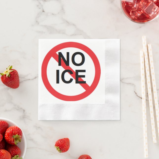 KEIN EIS  SERVIETTE (Beispiel)