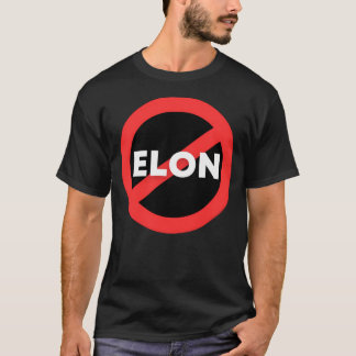 Kein Elon! Runde Anti-Elon-Autoaufkleber T-Shirt