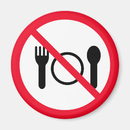 Kein Essen | Red Circle Sign | Magnet