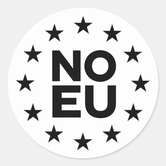 Kein EU v2-Aufkleber Runder Aufkleber (Vorderseite)
