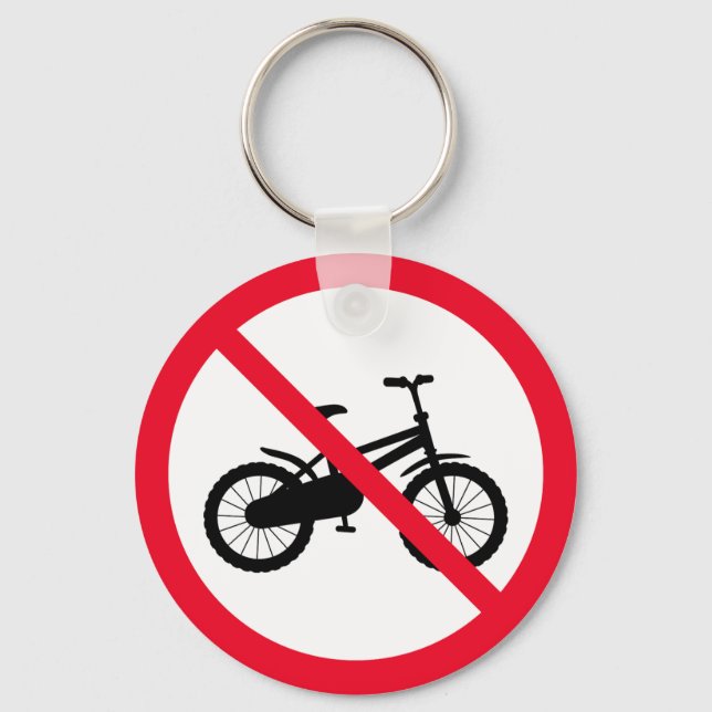 Kein Fahrradzeichen verboten | Schlüsselanhänger f (Vorderseite)