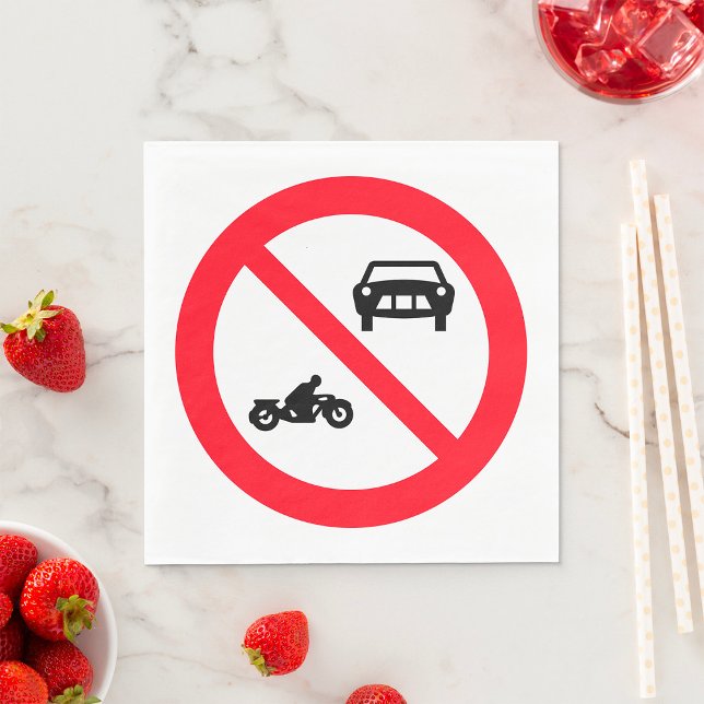 Kein Fahrzeug Straßenzeichen Serviette (Von Creator hochgeladen)