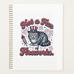 Kein Fan von Feuerwerk erschrockenes Katzenshirt ( Planer