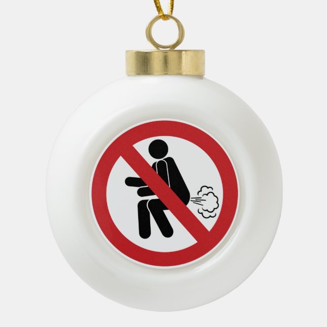 KEIN Farnzeichen ⚠ Funny Thai Toilet ⚠ Keramik Kugel-Ornament (Vorderseite)