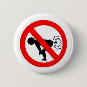 Kein Farting Knopf Button