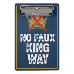 Kein Faux-König-Weg Mini Klemmbrett