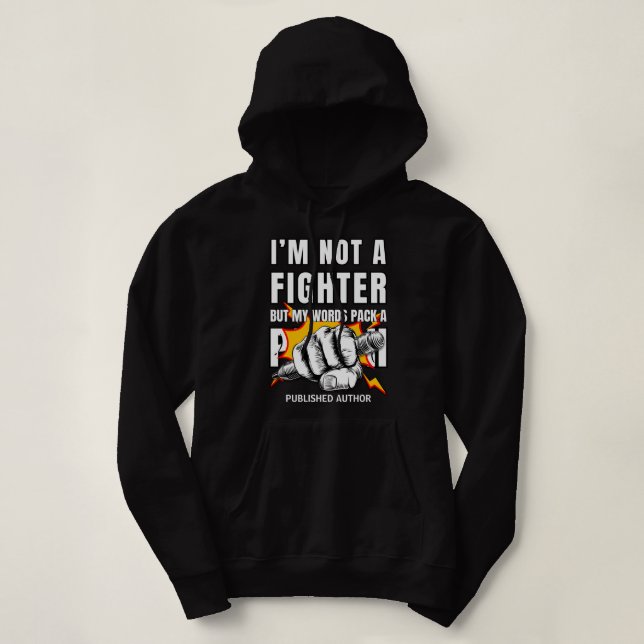 KEIN FIGHTER-Autor NaNoWriMo Hoodie (Design vorne)