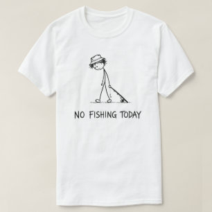 Kein Fischfang Heute Lustige Traurige Stockfigur A T-Shirt