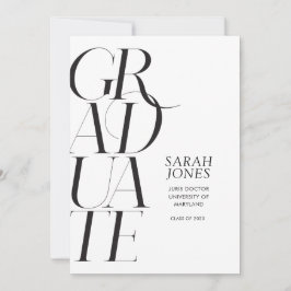 Kein Foto Minimalistischer Abschluss Einladung