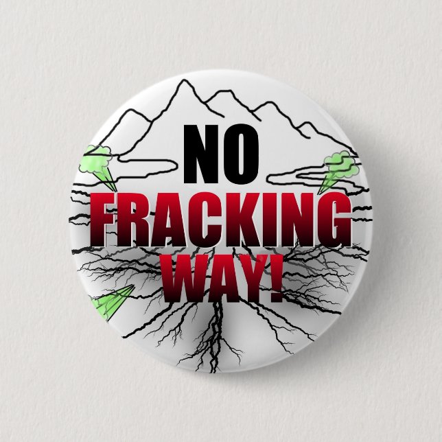 kein fracking Knopf Button (Vorderseite)