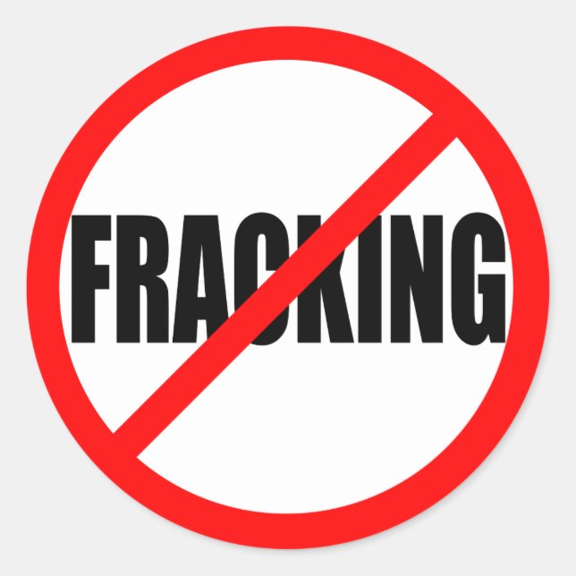 "KEIN FRACKING" RUNDER AUFKLEBER (Vorderseite)