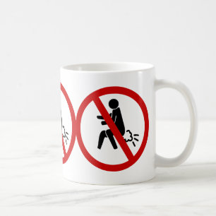 Kein Furzen ⚠ Lustiges thailändisches Toilettensch Kaffeetasse