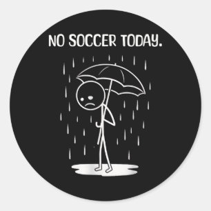 Kein Fußball Heute Stick Figure Lustig Runder Aufkleber