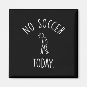 Kein Fußball heute Traurige Stockfigur Fußballlieb Magnet