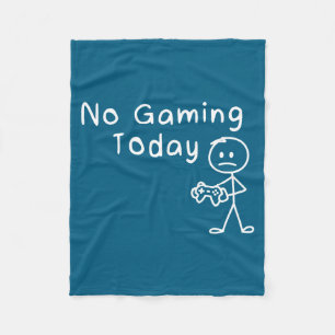 Kein Gaming heute Lustiger Gamer Trauriger Stickma Fleecedecke