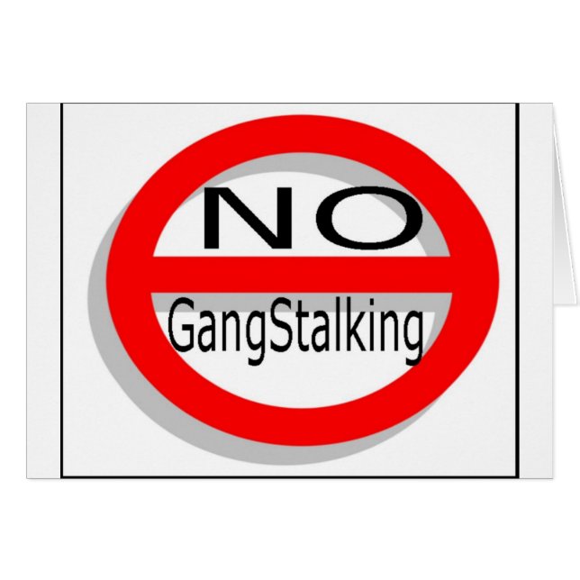 Kein Gangstalking (Vorderseite (Horizontal))