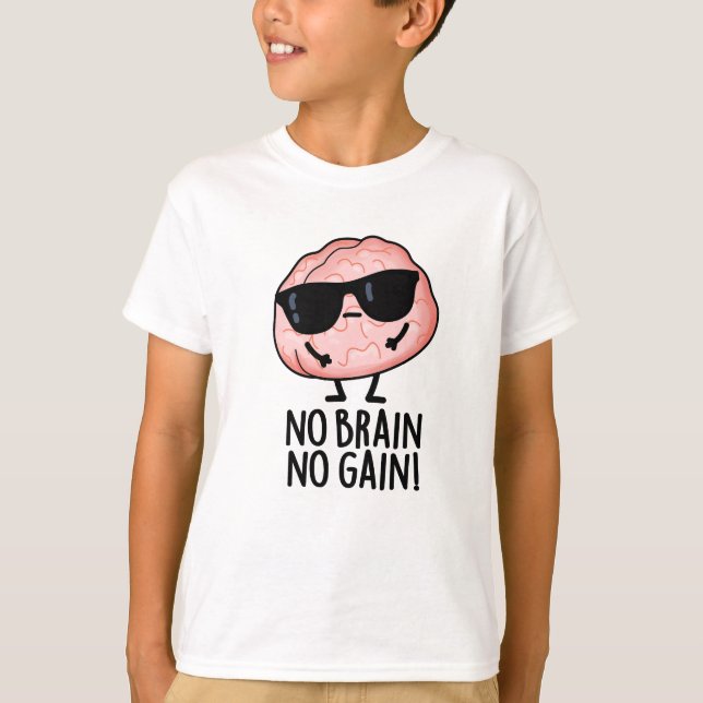 Kein Gehirn kein Gewinner Funny Brain Pub T-Shirt (Vorderseite)