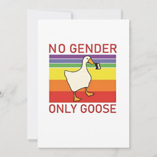 Kein Geschlecht nur Gänse ohne Binar LGBTQ Ankündigung