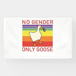 Kein Geschlecht nur Gänse ohne Binar LGBTQ Banner