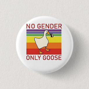 Kein Geschlecht nur Gänse ohne Binar LGBTQ Button