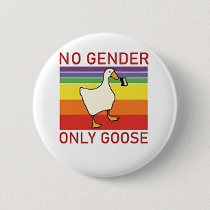 Kein Geschlecht nur Gänse ohne Binar LGBTQ Button