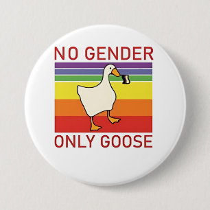 Kein Geschlecht nur Gänse ohne Binar LGBTQ Button