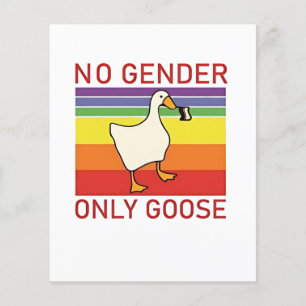 Kein Geschlecht nur Gänse ohne Binar LGBTQ Flyer
