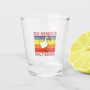 Kein Geschlecht nur Gänse ohne Binar LGBTQ Schnapsglas