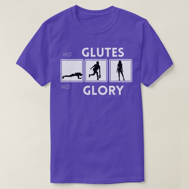 Kein Glanz kein Ruhm Workout Yoga Fitness Geburtst T-Shirt (Design vorne)