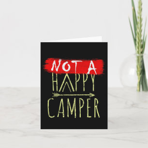 Kein glücklicher Camper Camping Funny Parody Karte