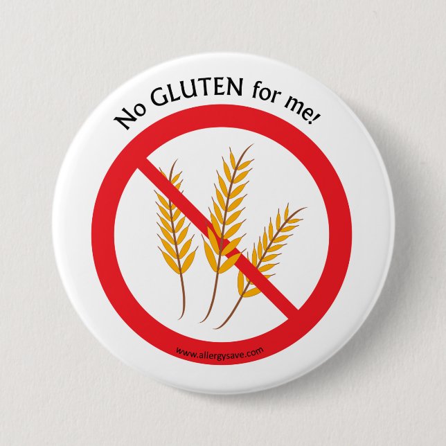 "Kein Gluten für mich" Button (Vorderseite)