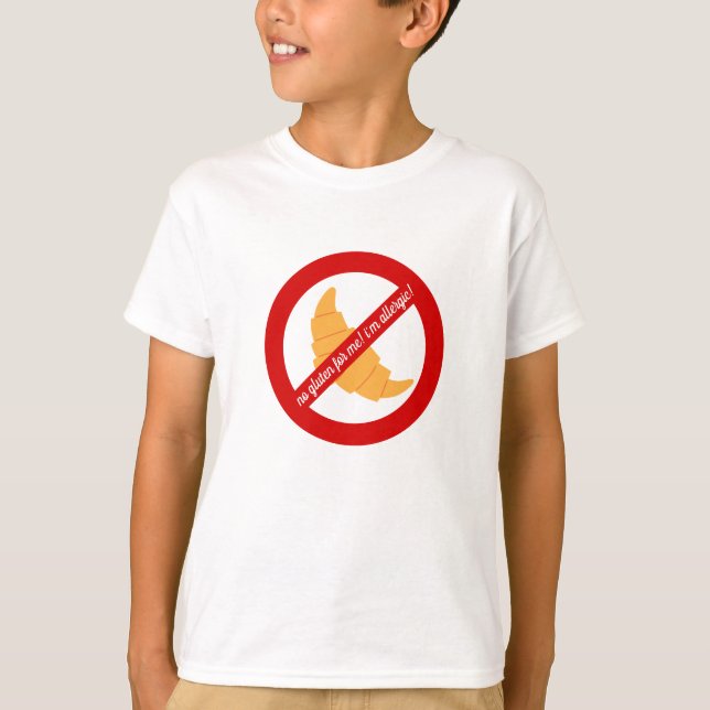 Kein Gluten für mich! - Gluten-Allergie-Warnung T-Shirt (Vorderseite)