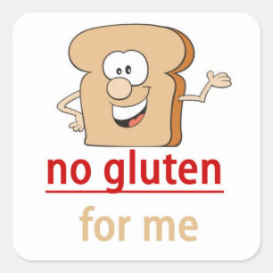 Kein Glutenallergiealarm Quadratischer Aufkleber