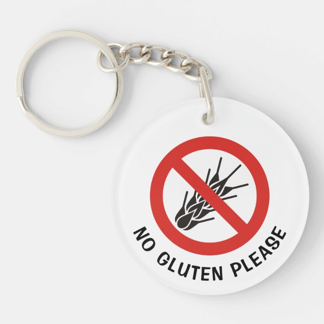 Kein Glutenzeichen Schlüsselanhänger (Vorderseite)