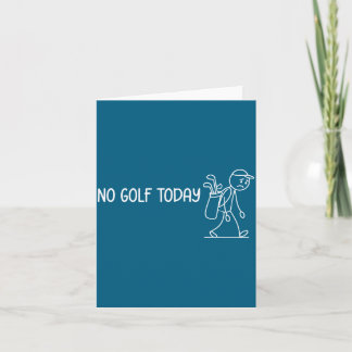 Kein Golf heute Lustig Trauriger Stickman Golfer M Karte
