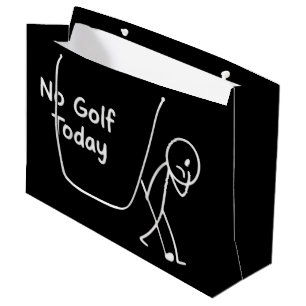 Kein Golf Heute Lustige Traurige Golfer Figur Humo Große Geschenktüte