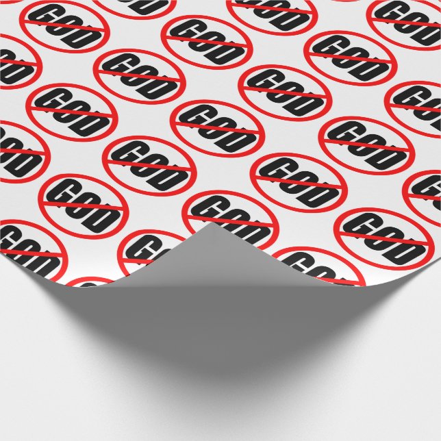 "KEIN GOTT " GESCHENKPAPIER (Ecke)