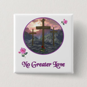 Kein größeres Liebe-Kreuz Button