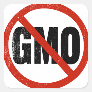 Kein GVO, kein GVO, März gegen Monsanto Quadratischer Aufkleber