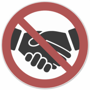 Kein Handshaking Aufkleber