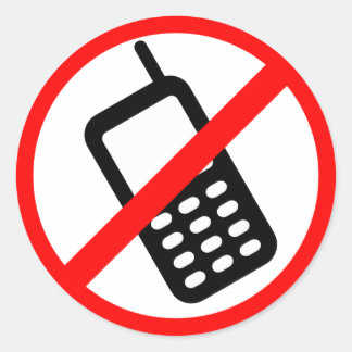 Kein Handy-Aufkleber Runder Aufkleber