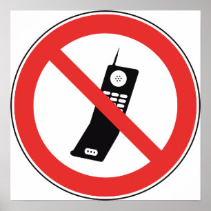 Kein Handy-Zeichen Poster