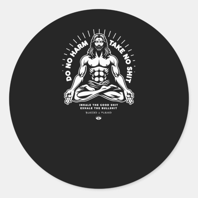 Kein Harmaufkleber Runder Aufkleber (Vorderseite)