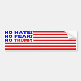 Kein Hass, keine Angst, kein Trump-Flaggen-Autoauf Autoaufkleber