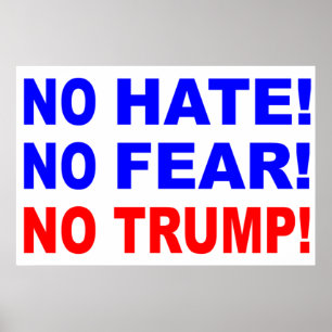 "Kein Hass, keine Angst, kein Trump!" Poster