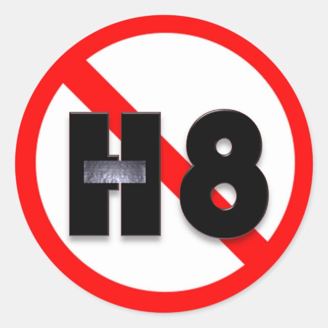 Kein Hass Runder Aufkleber (Vorderseite)