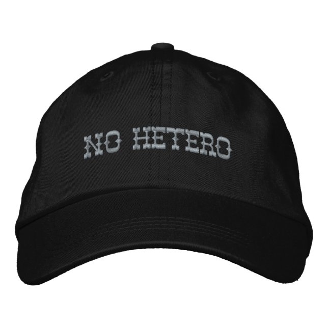 Kein hetero-schwul-lesbischer Bisexueller Trans LG Bestickte Baseballkappe (Vorderseite)